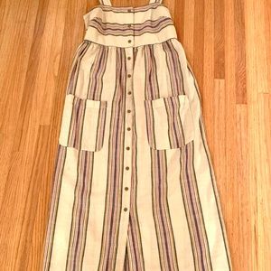 Summer striped pinafore—button down, cotton and cute!